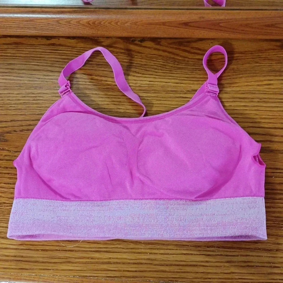 Member's Mark Ladies Size Medium Seamless Adjustable Sports Bra Pink - Picture 3 of 5